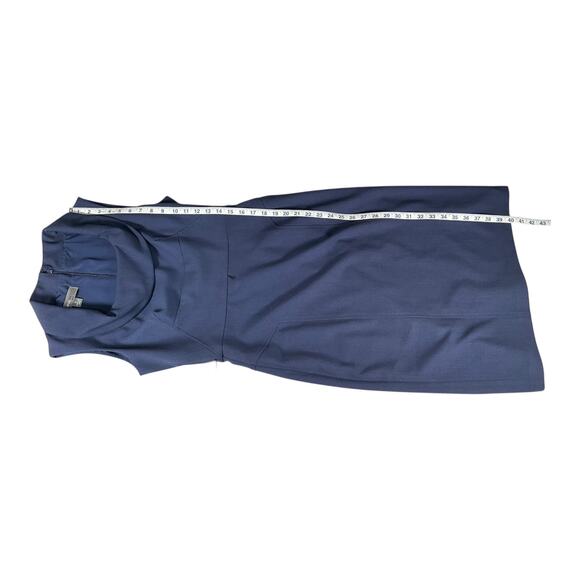 Donna Ricco New York Solid Navy Blue Size 8 Sleeveless Sheath Dress Workwear - Picture 6 of 12